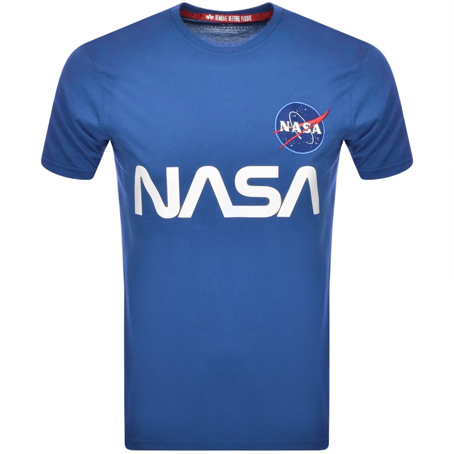 Alternative Image for ProductAlpha Industries Nasa Reflective T Shirt Blue1